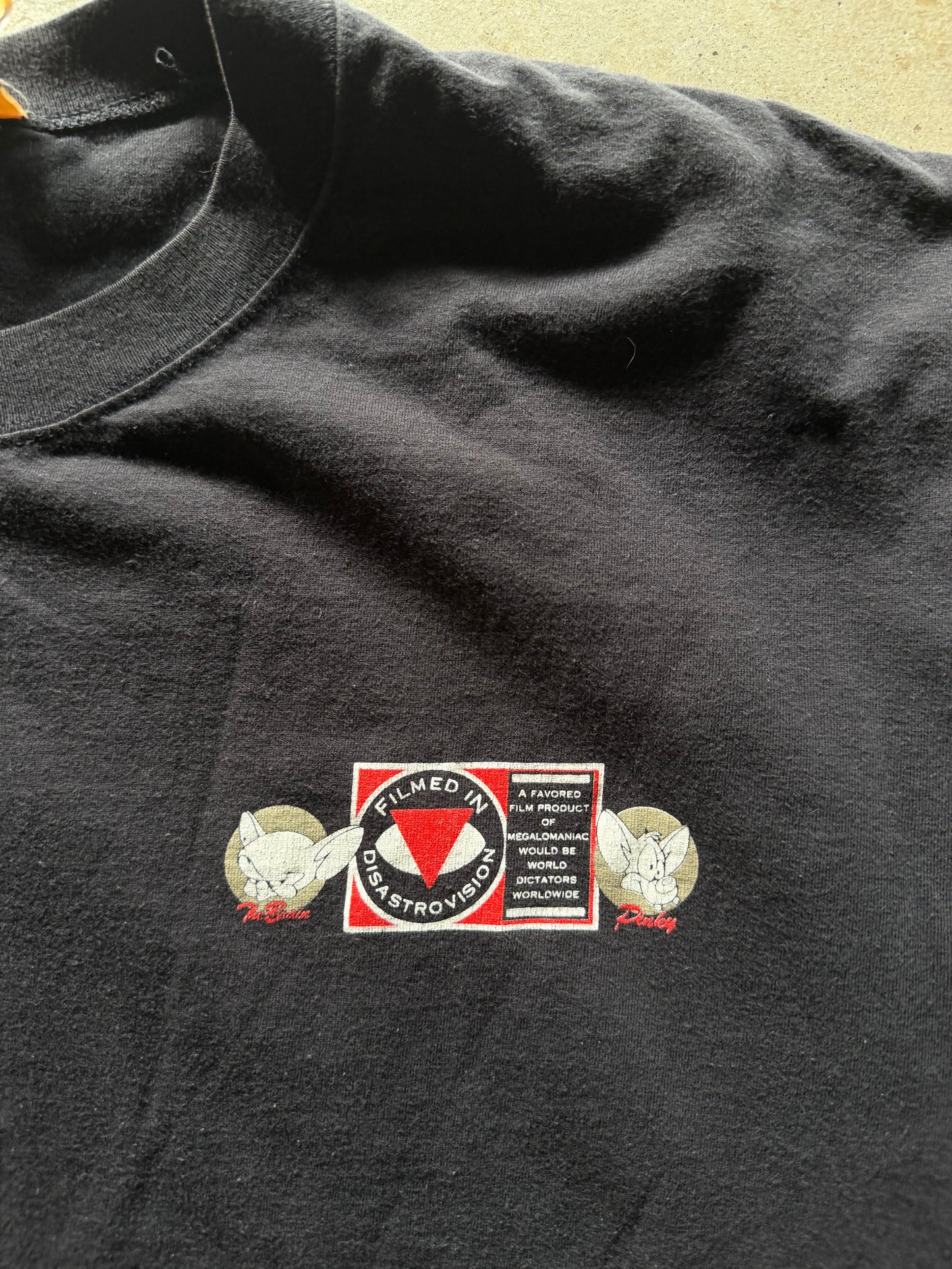VTG Animaniac Pinky & The Brain Take Over The World Tee Sz XL