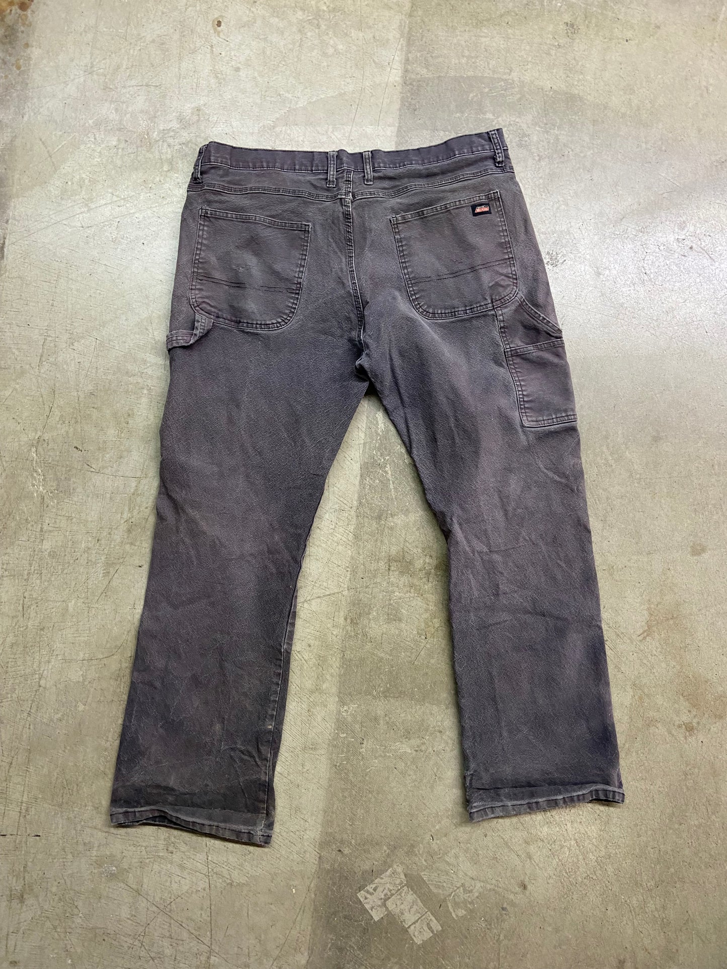 VTG Dickies Faded Grey/Purple Baggy Jeans Sz 40x30