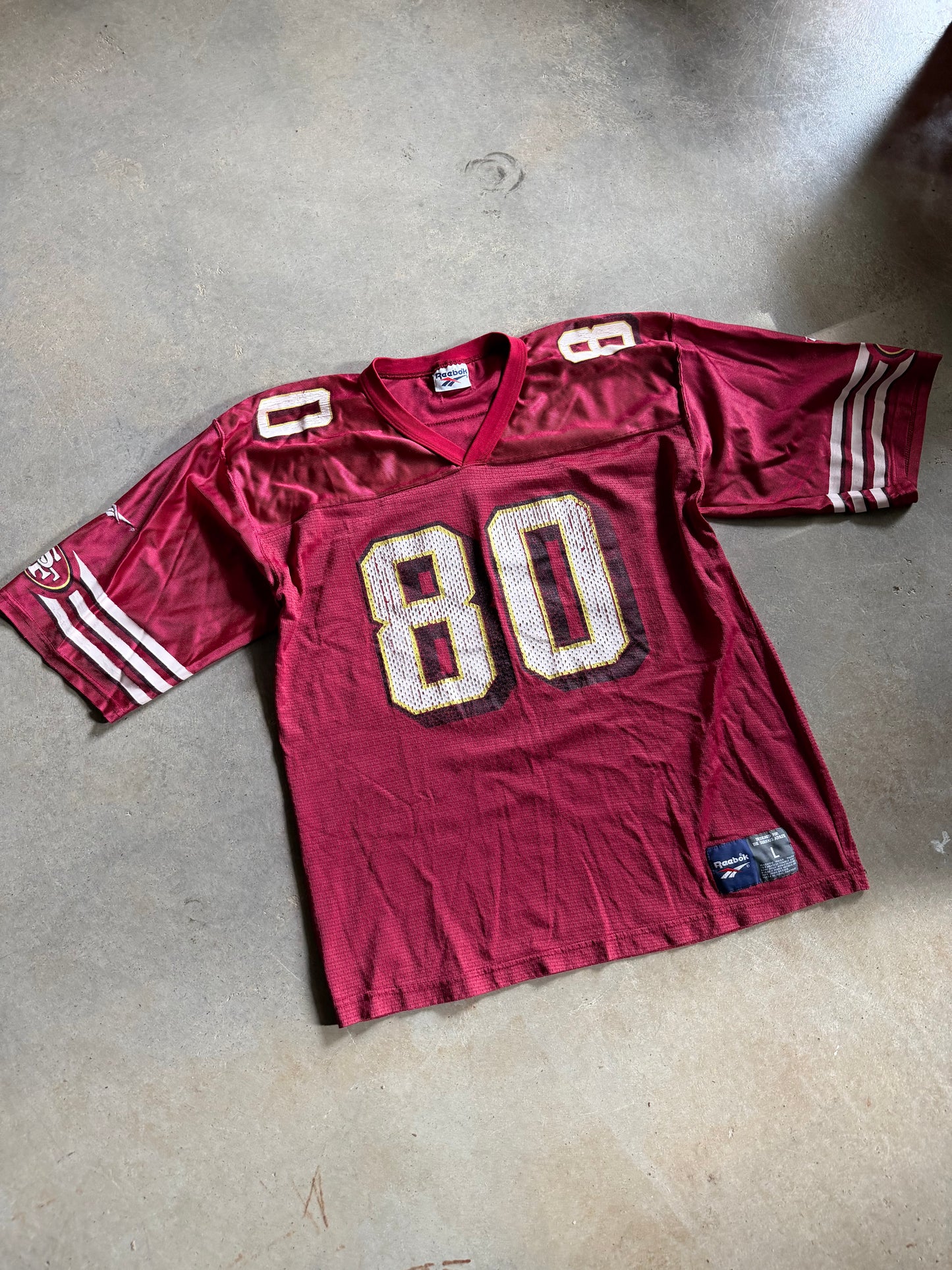 VTG San Francisco 49ers Jerry Rice Reebok Jersey Sz L