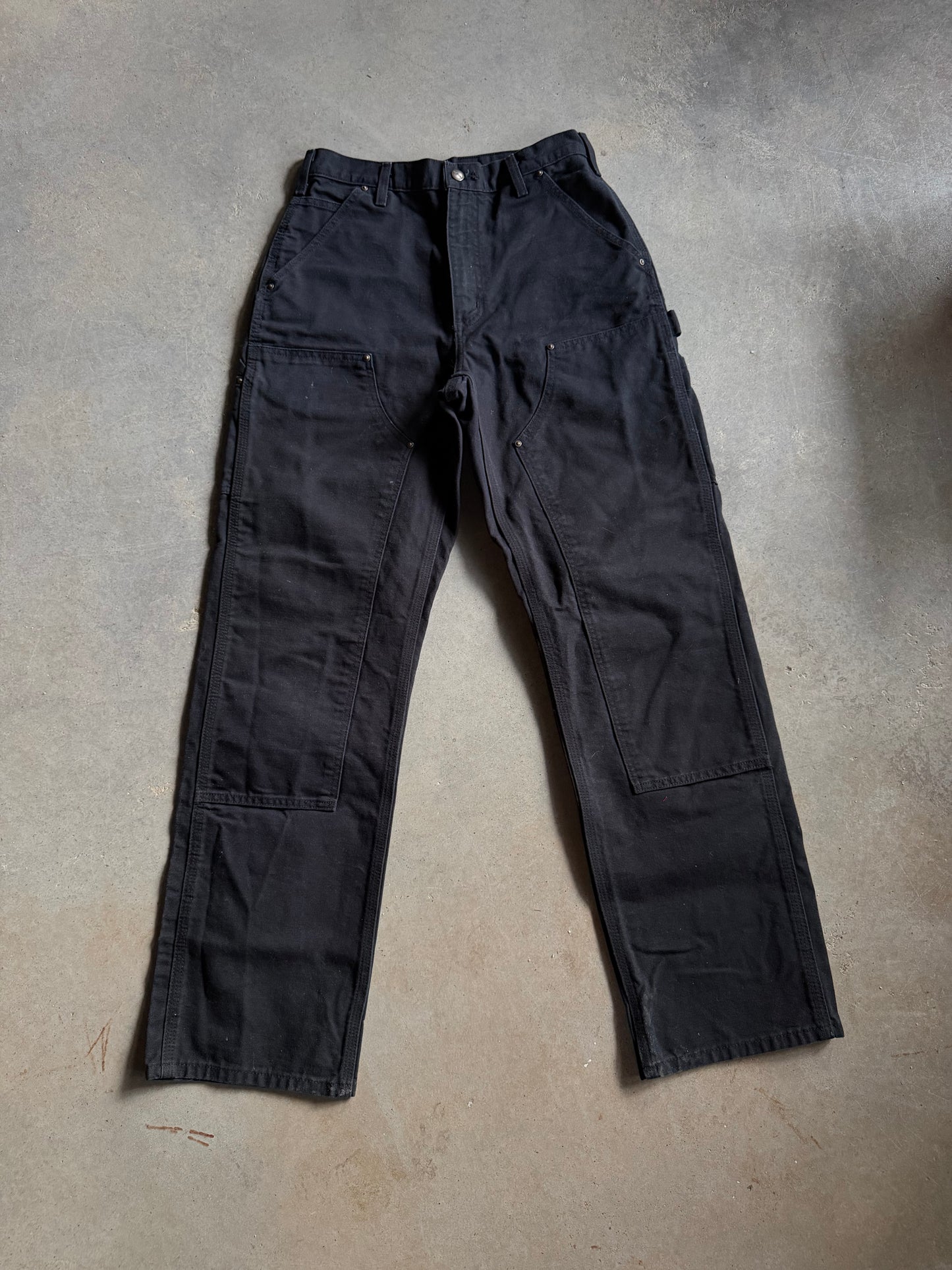 Carhartt Black Double Knee Pants Sz 30x34