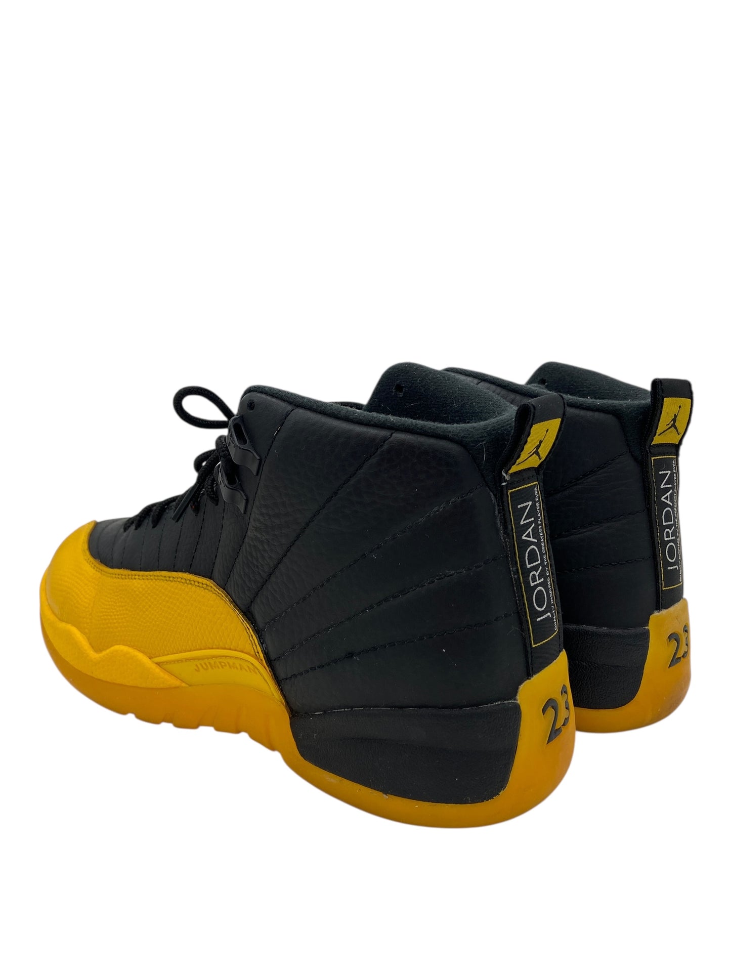 Preowned Jordan 12 Retro Black University Gold Sz 12M/13.5W