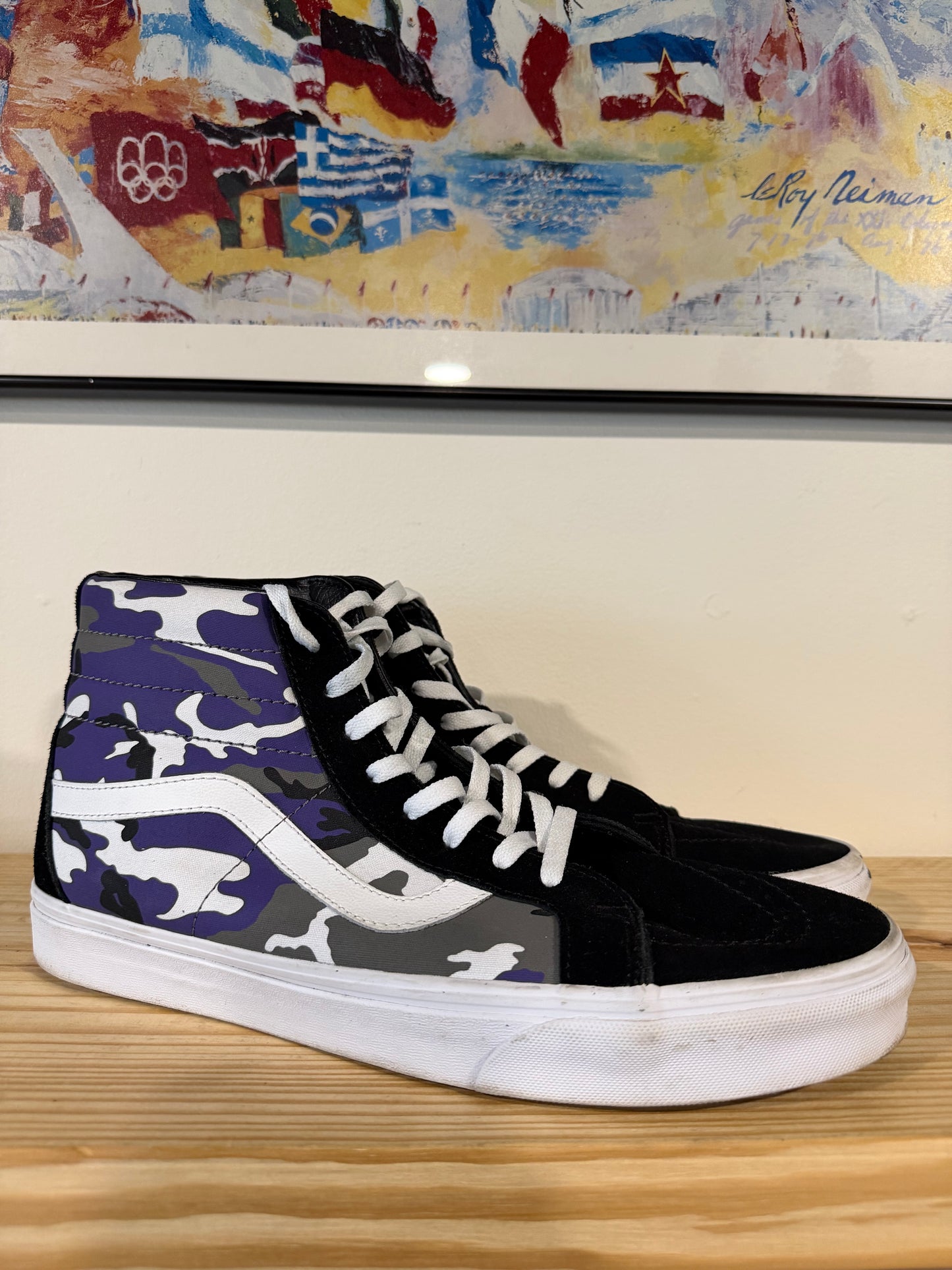 Vans SK8-Hi Top Pop Camo Heliotrope Purple Black Sz 13M/14.5W