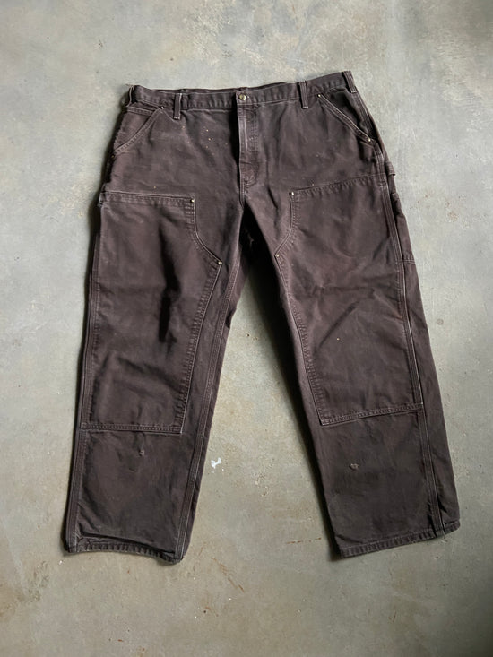 Distressed Carhartt Brown Double Knee Jeans Sz 42x30