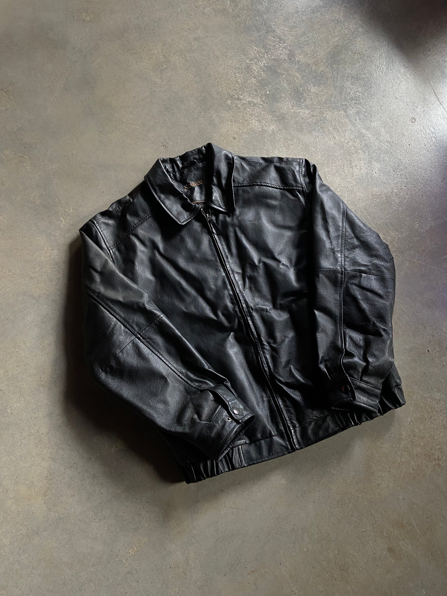 VTG St. Johns Bay Leather Jacket Sz XL