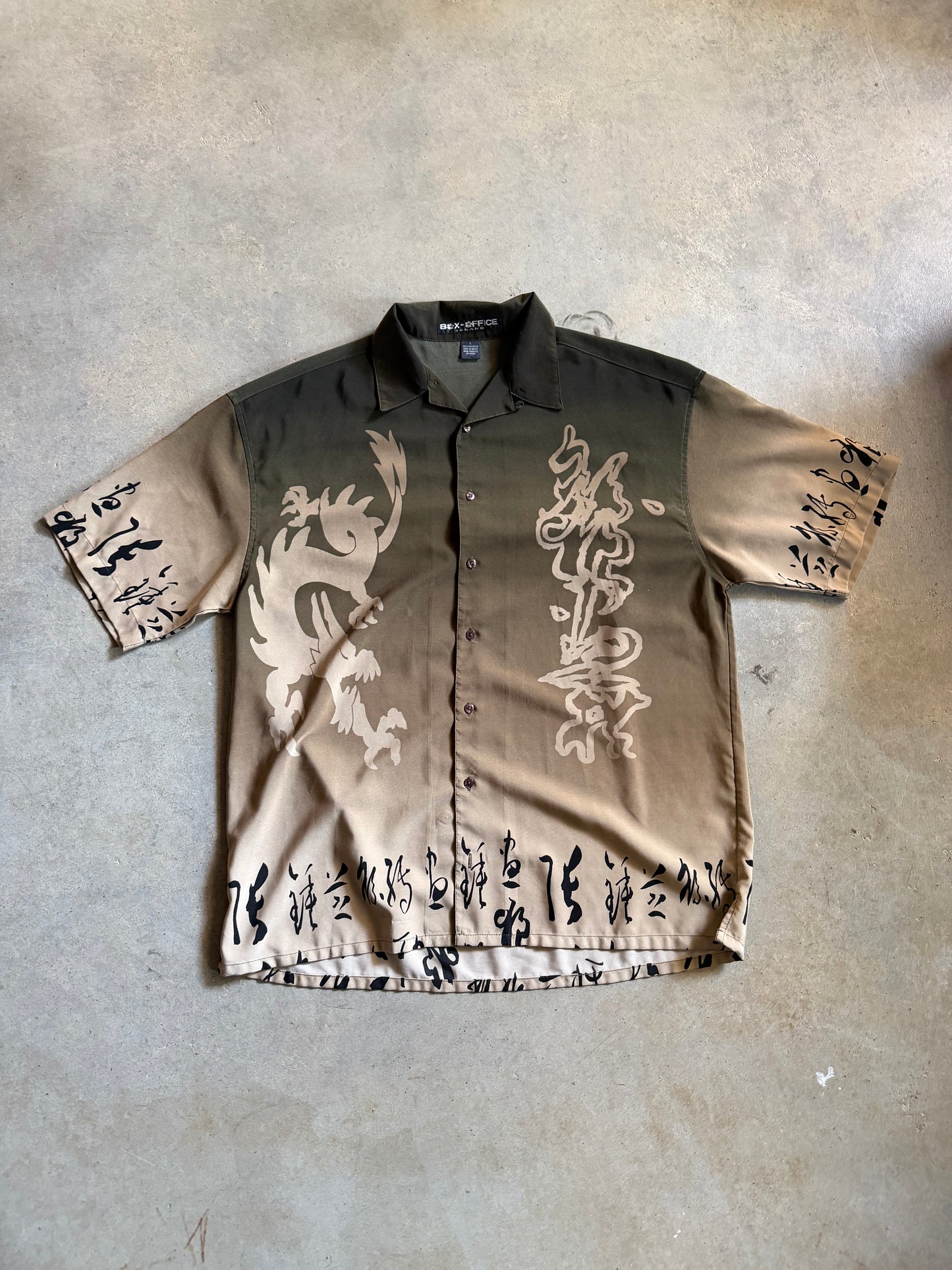 Y2K Box Office Island Button Up Shirt Sz L
