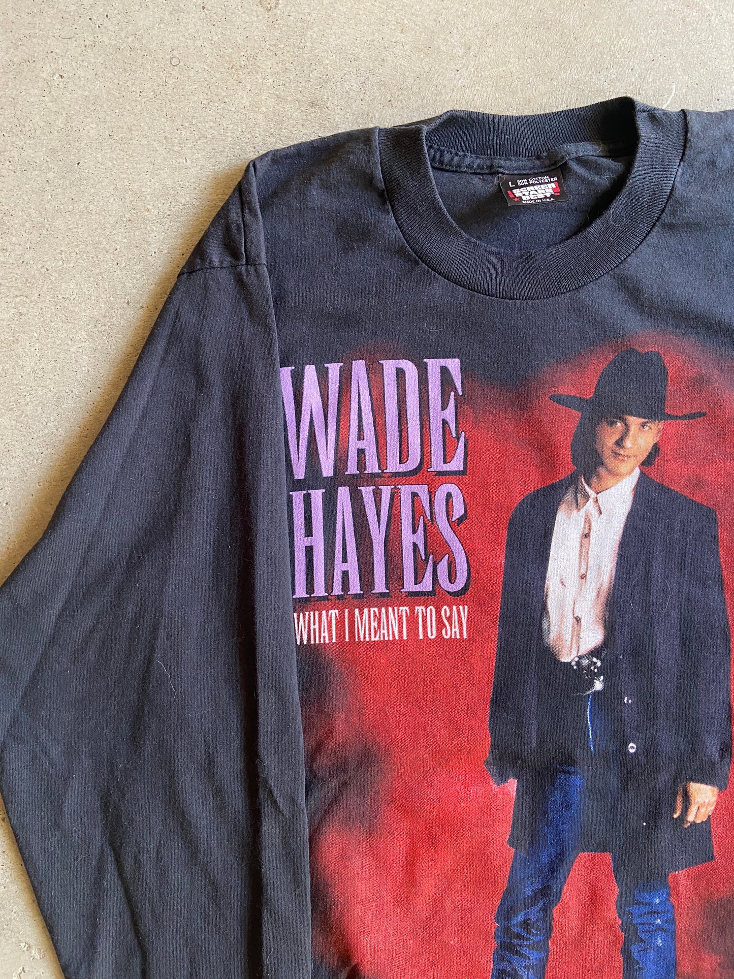 VTG Wade Hayes What I Meant To Say LS Tee Sz M