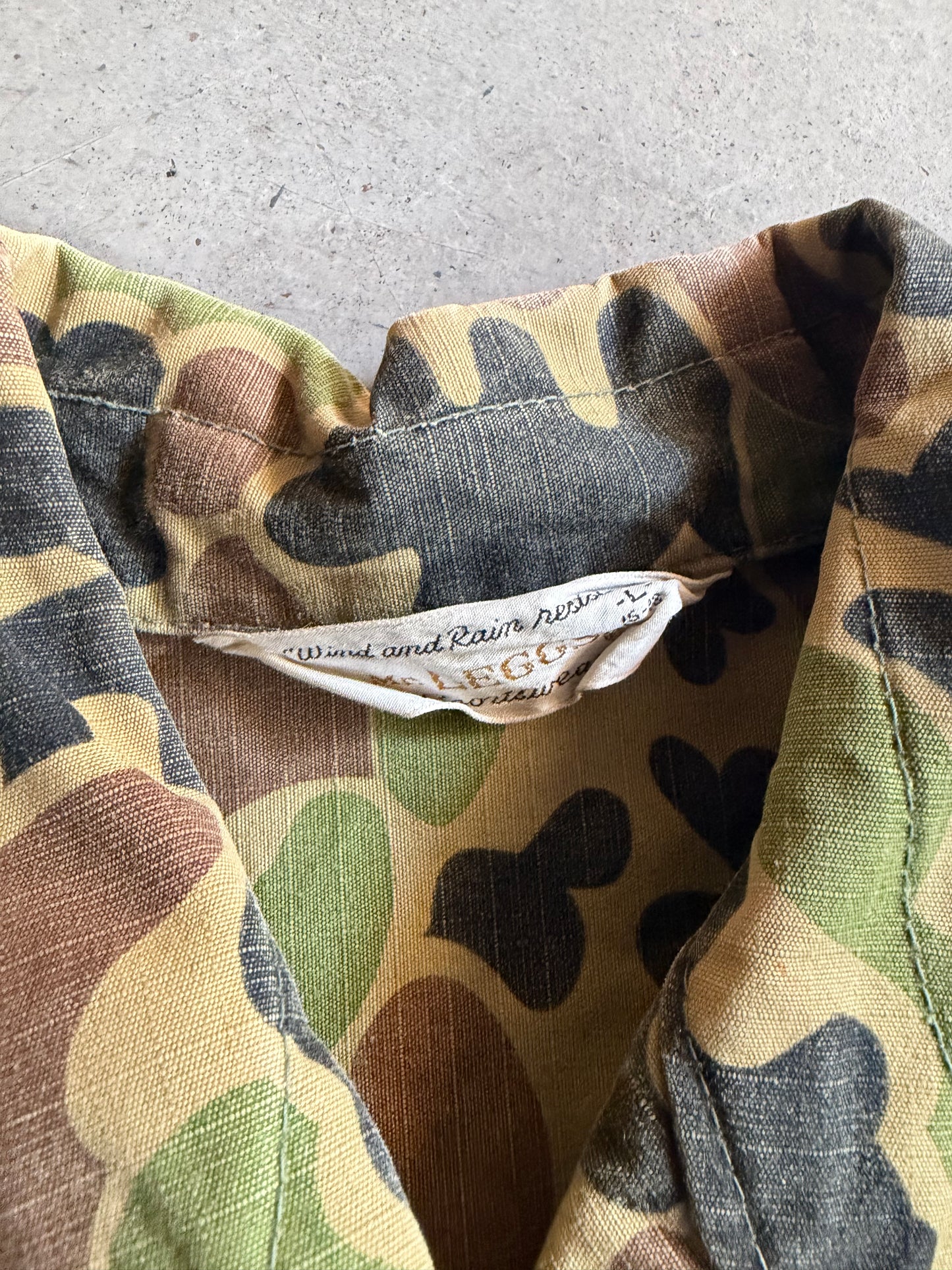 VTG Mr Leggs Sportswear Camo Button Up Jacket Sz M