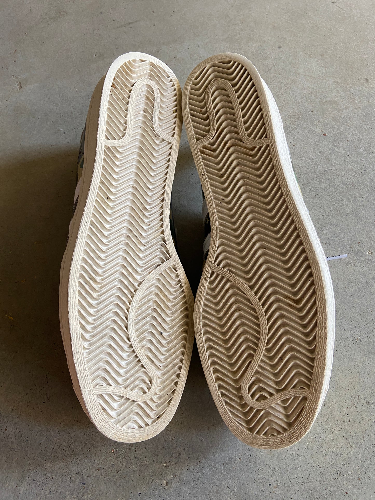 Preowned Adidas Superstar Bape ABC Camo Green Sz 11.5M/13W