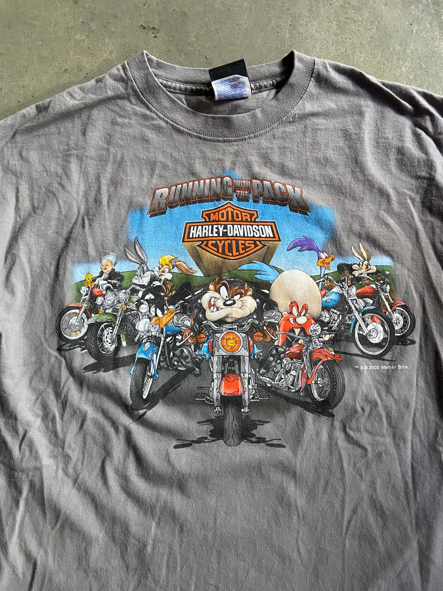 VTG Looney Tunes Harley Davidson Tee Sz XL