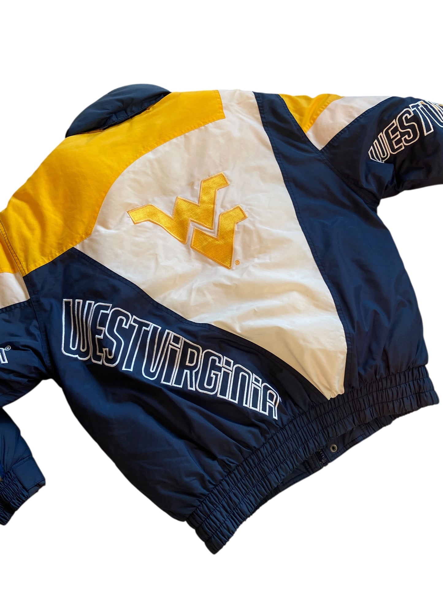 VTG West Virginia Mountaineers NCAA Puffer Jacket Sz L