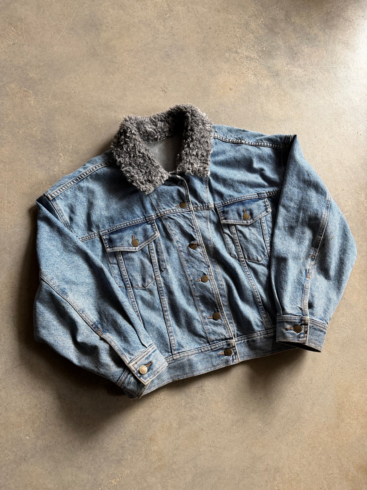 VTG Karen Kane Blue Jean Denim Jacket Sz M/L