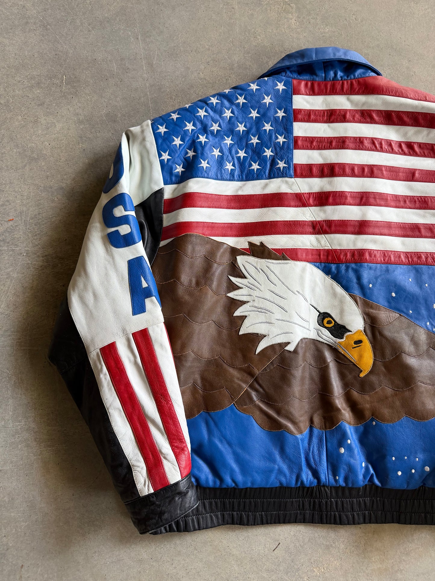 VTG USA Eagle MOB Leather Jacket Sz L/XL