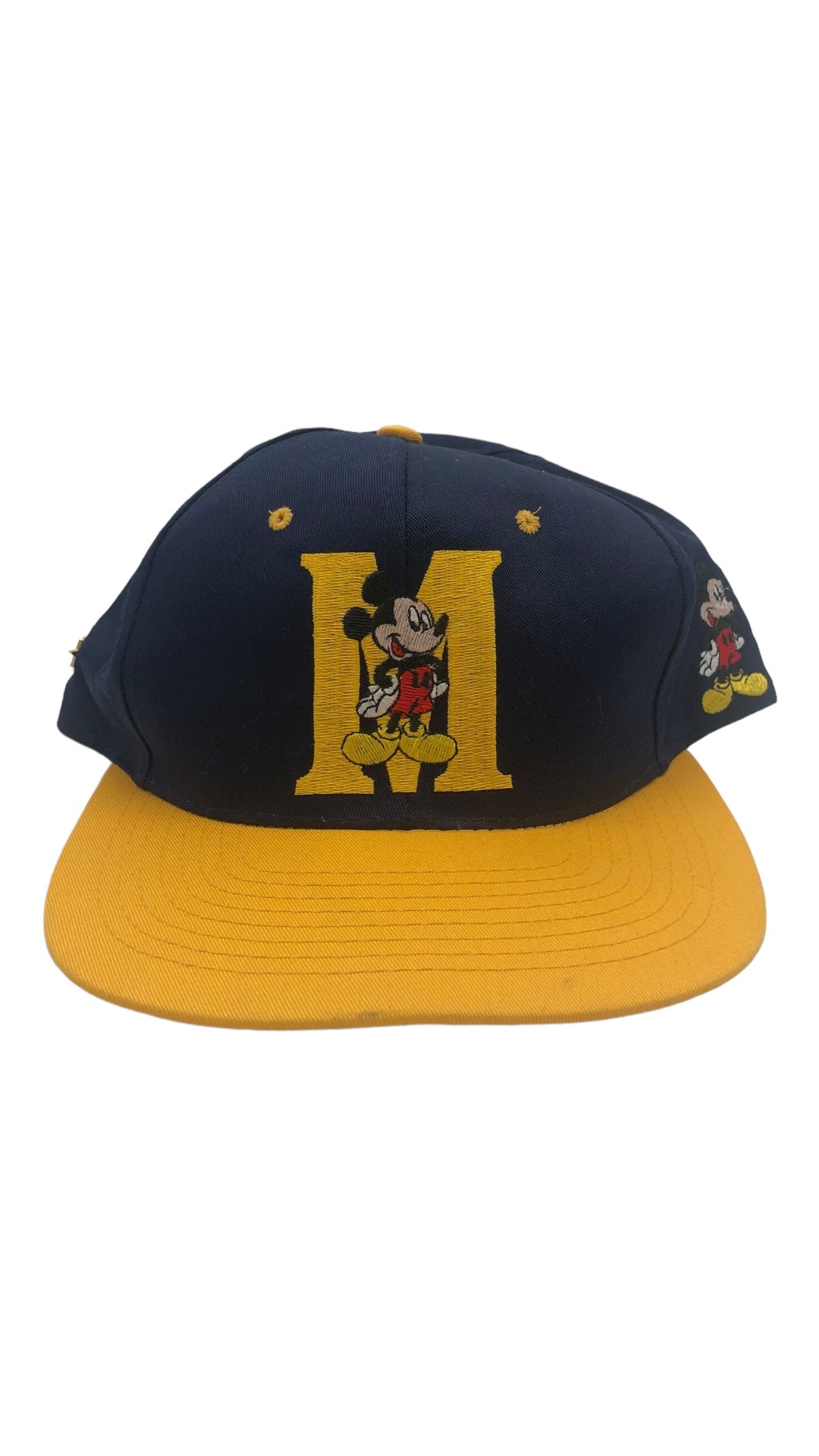 VTG Mickey Mouse Disney Drew Pearson Fresh Caps Blue/Yellow Snapback Hat