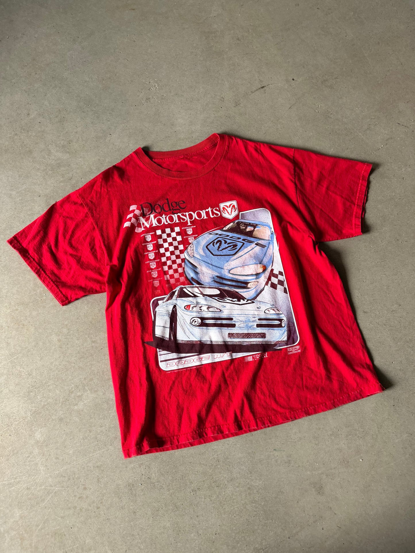 VTG Dodge Motorsports Red Car Tee Sz XL/2XL