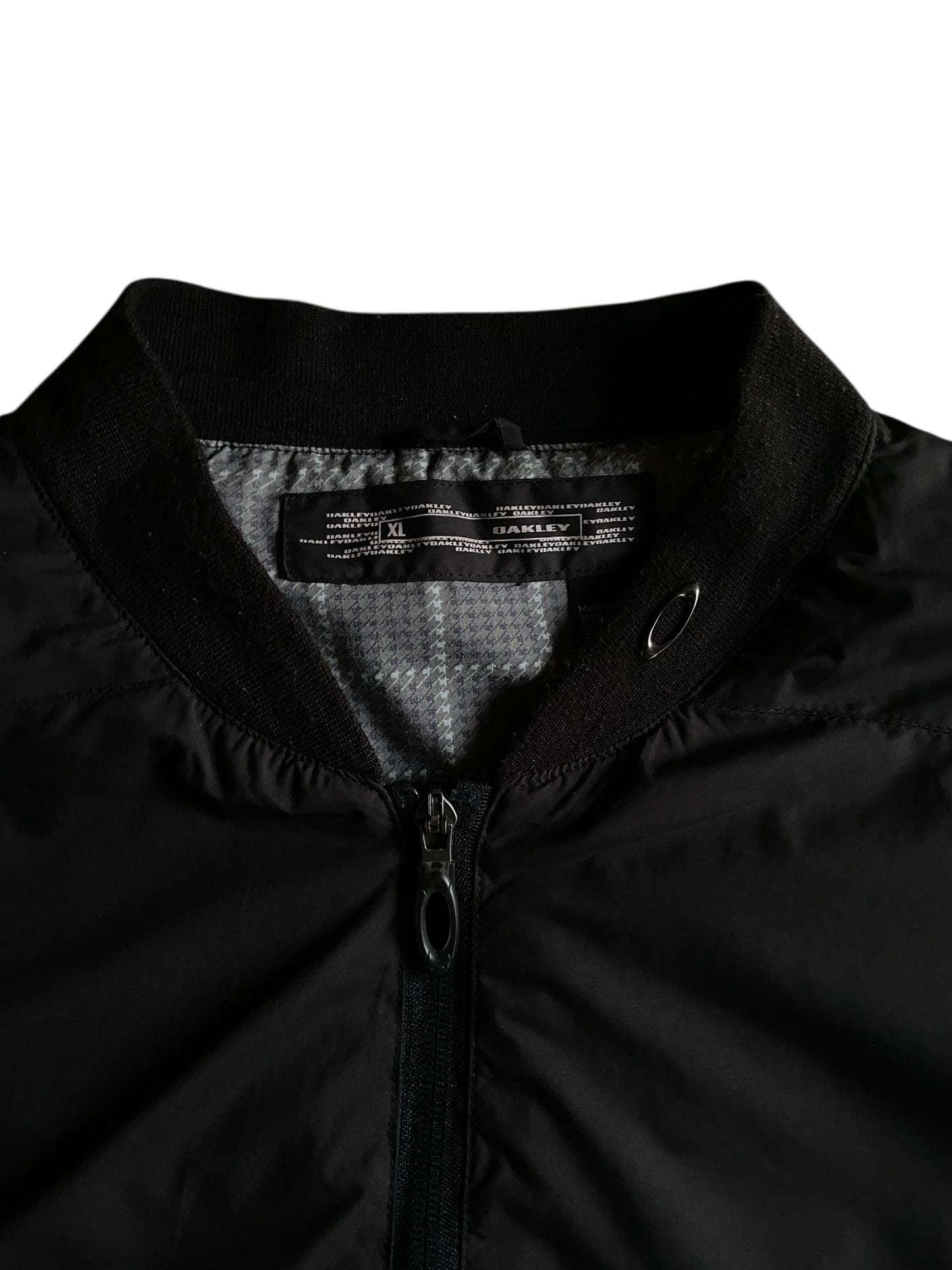 VTG Oakley Black Pullover Quarter Zip Jacket Sz XL