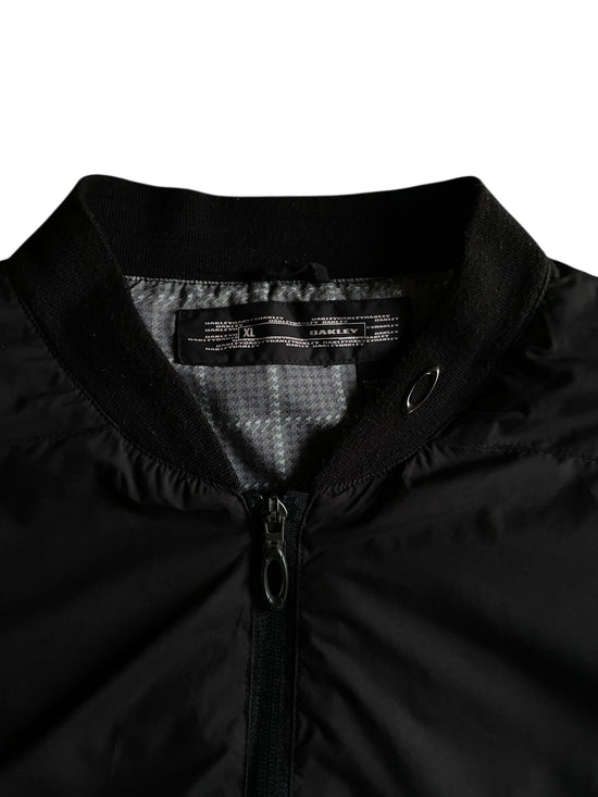 VTG Oakley Black Pullover Quarter Zip Jacket Sz XL