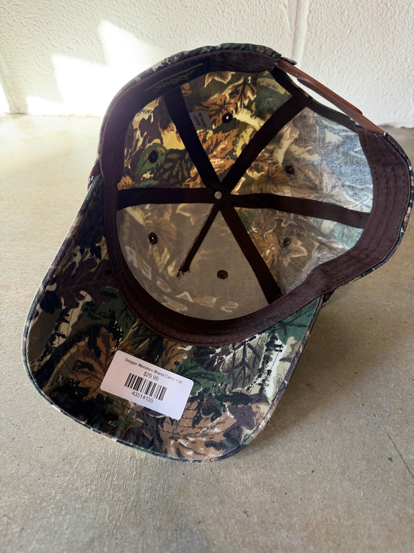 Seager Werstern Brand Camo Hat