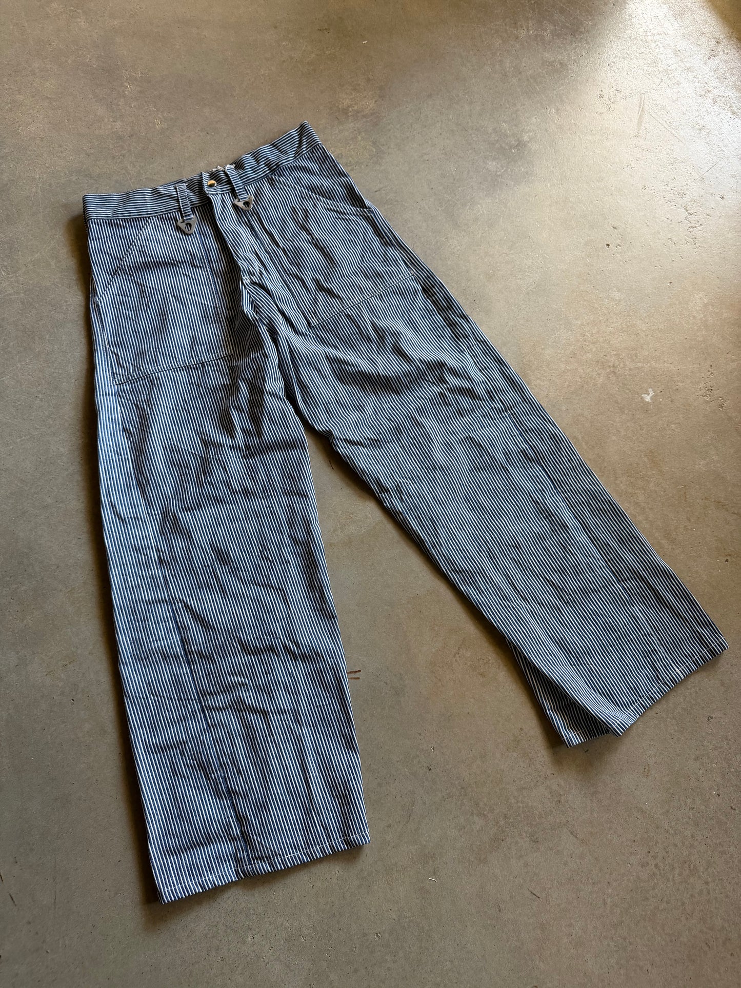 Reworked david turner Hickory Stripped Baggy Pants Sz 34x31