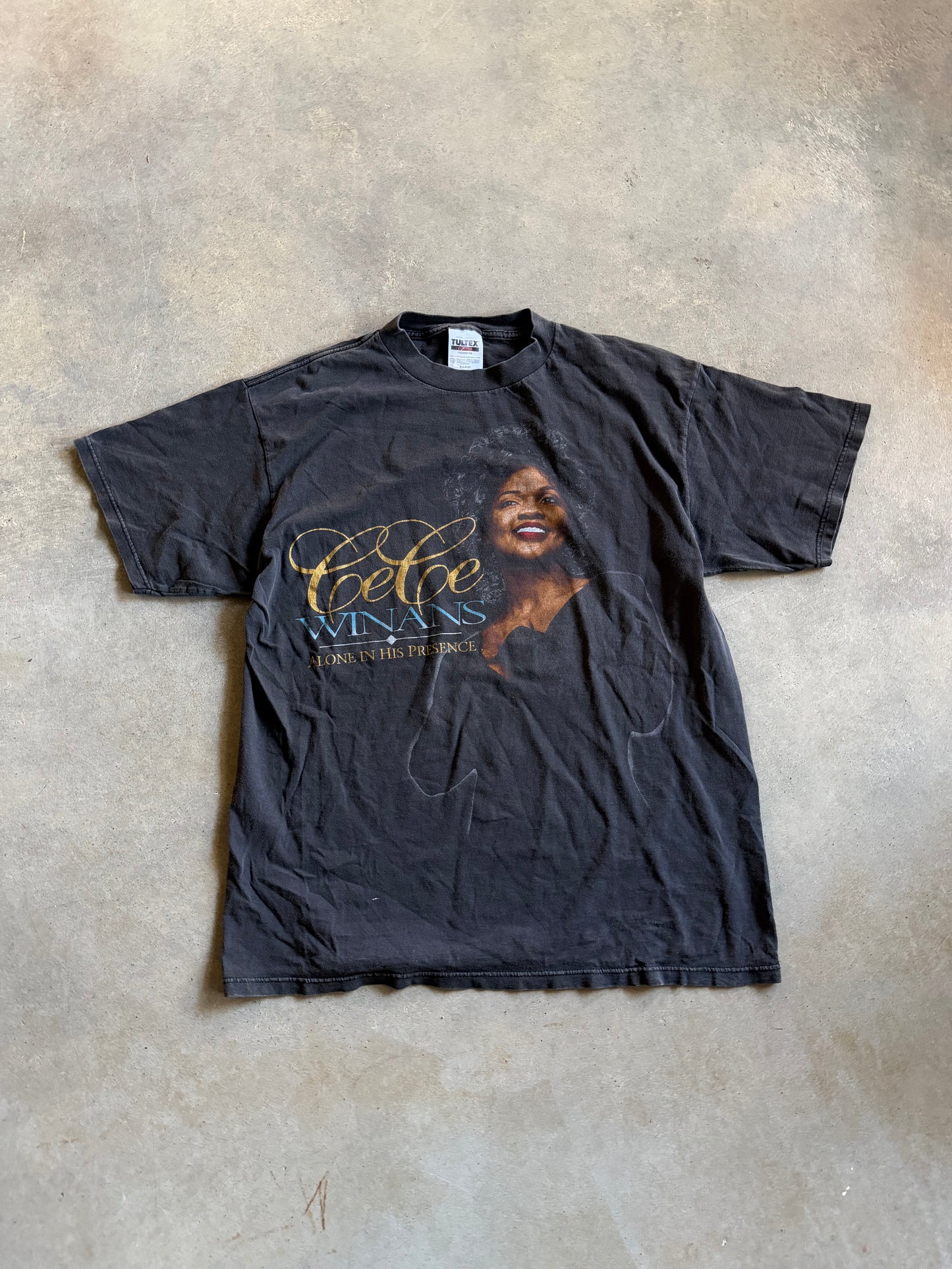 VTG Cece Winans Alone In His Presence Tee Sz XL