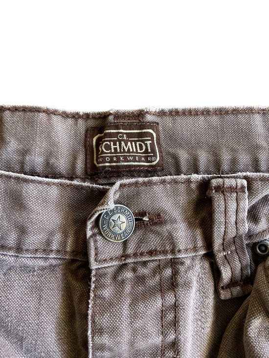 Y2K Faded Brown C.E Schmidt Carpenter Jeans Sz 34x34