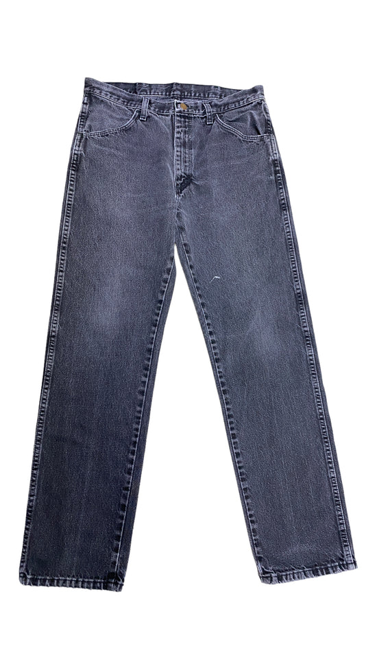 VTG Black Rustler Jeans Sz 33x32