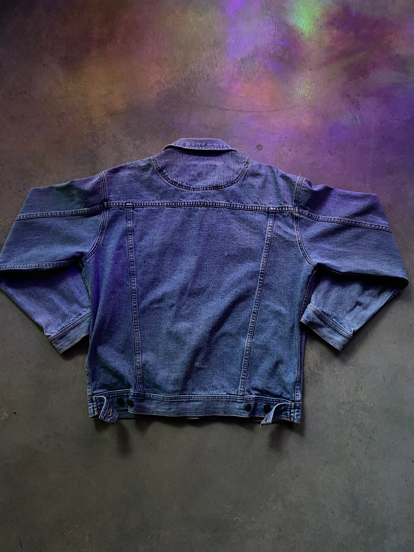 VTG Denim Gear Light Wash Denim Jacket Sz L