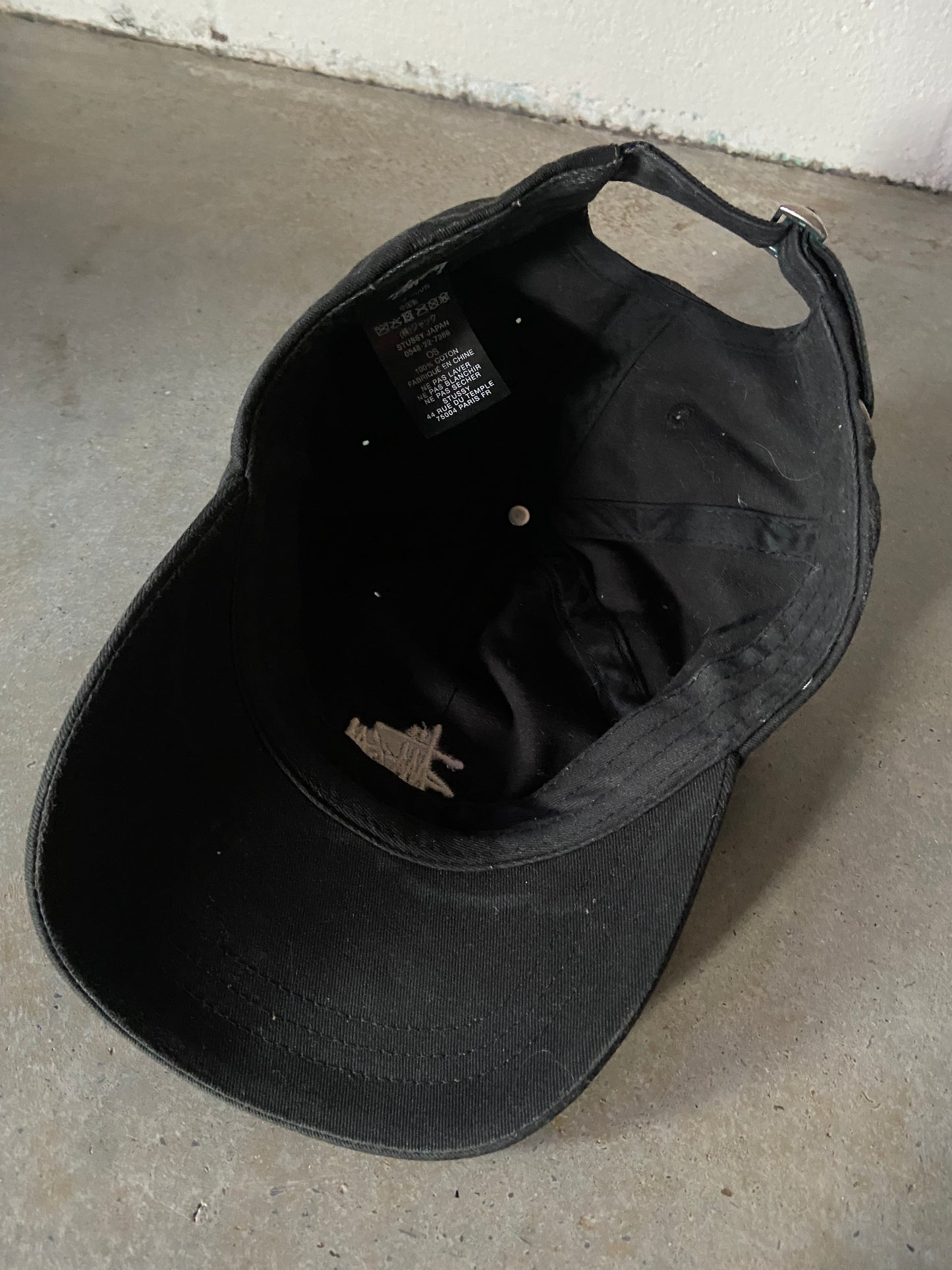 Stussy Script Black Logo Hat