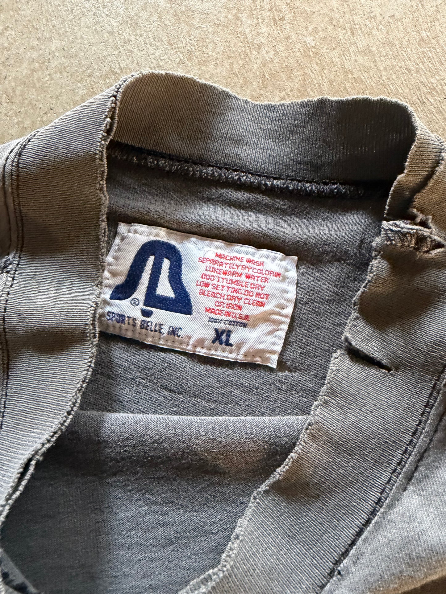 VTG Thrashed Sports Belle LS Tee Sz XL