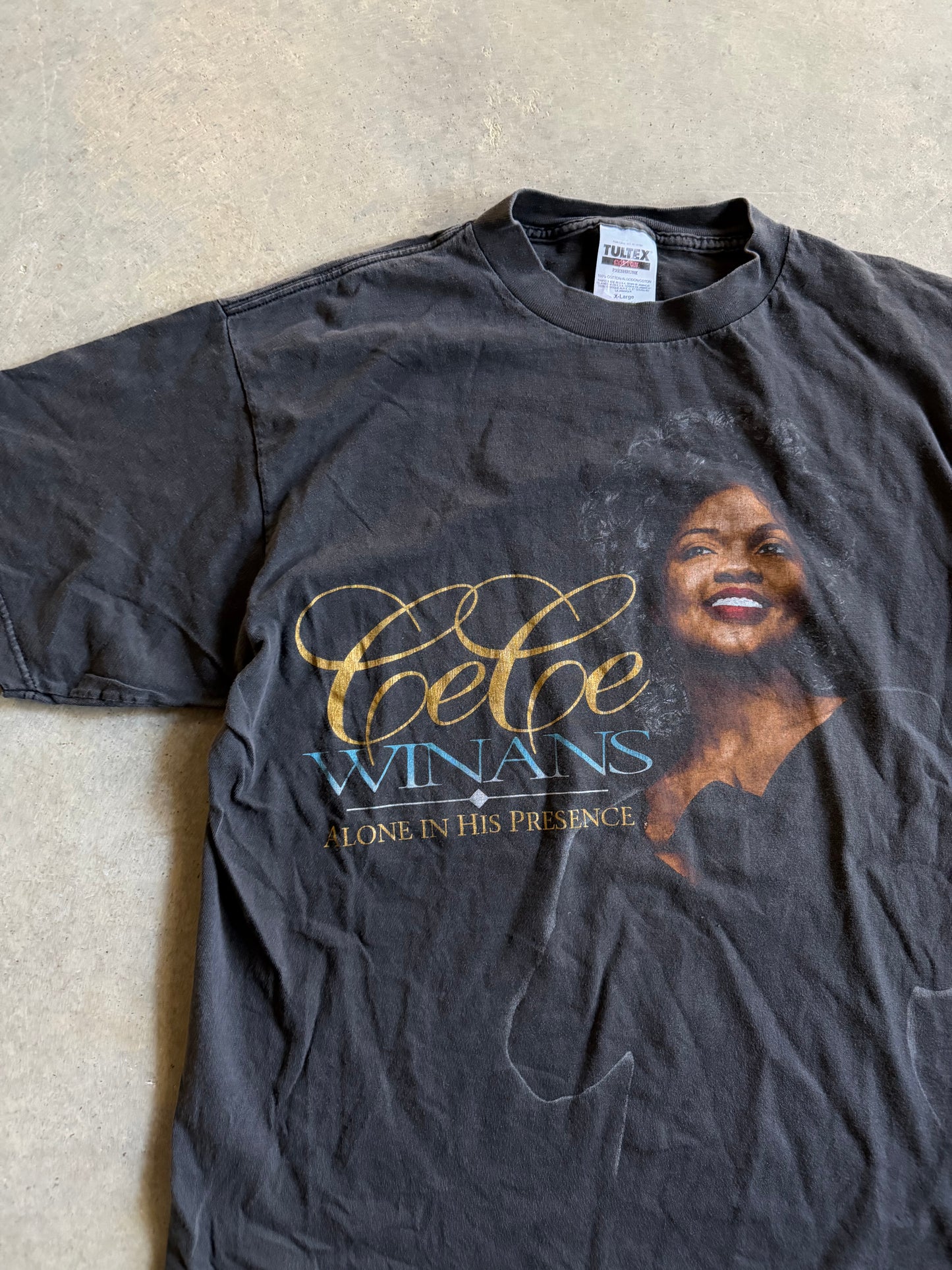 VTG Cece Winans Alone In His Presence Tee Sz XL