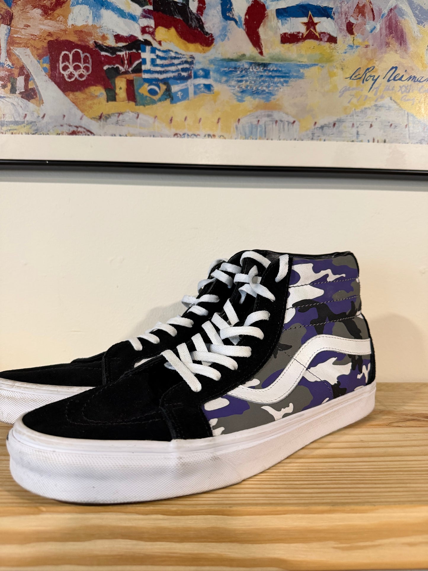 Vans SK8-Hi Top Pop Camo Heliotrope Purple Black Sz 13M/14.5W