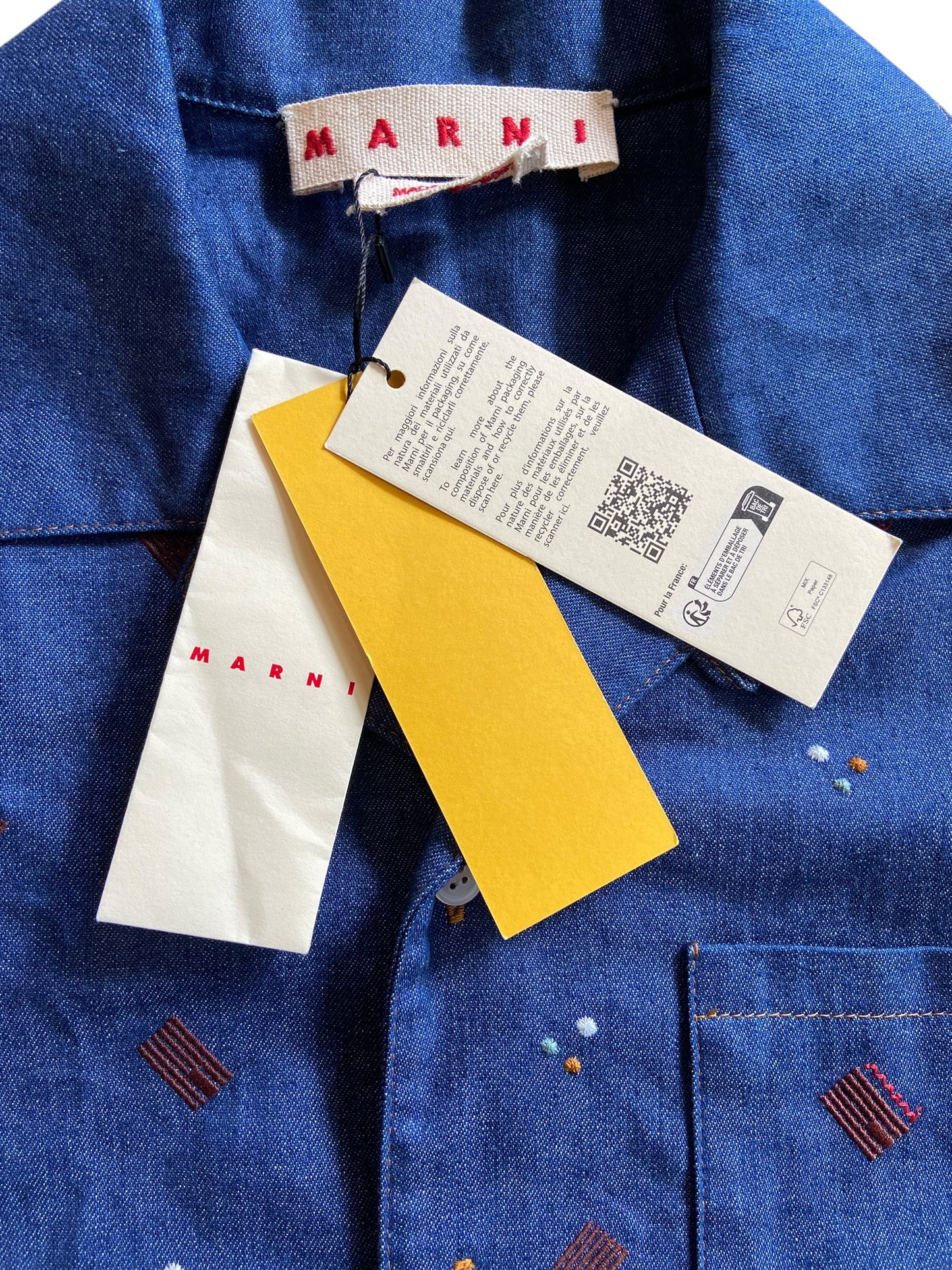 Marni Embroidered Shirt Sz L/XL