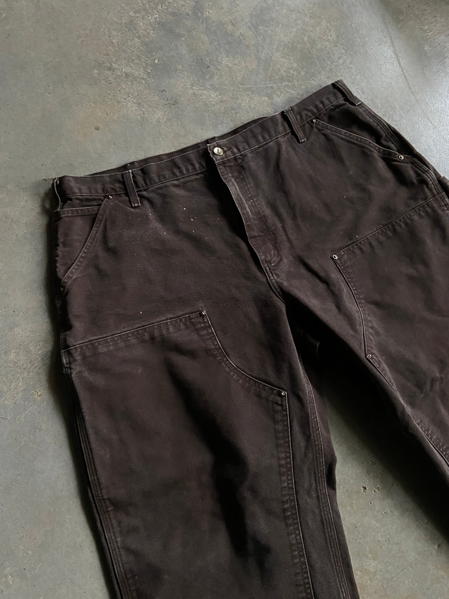 Distressed Carhartt Brown Double Knee Jeans Sz 42x30