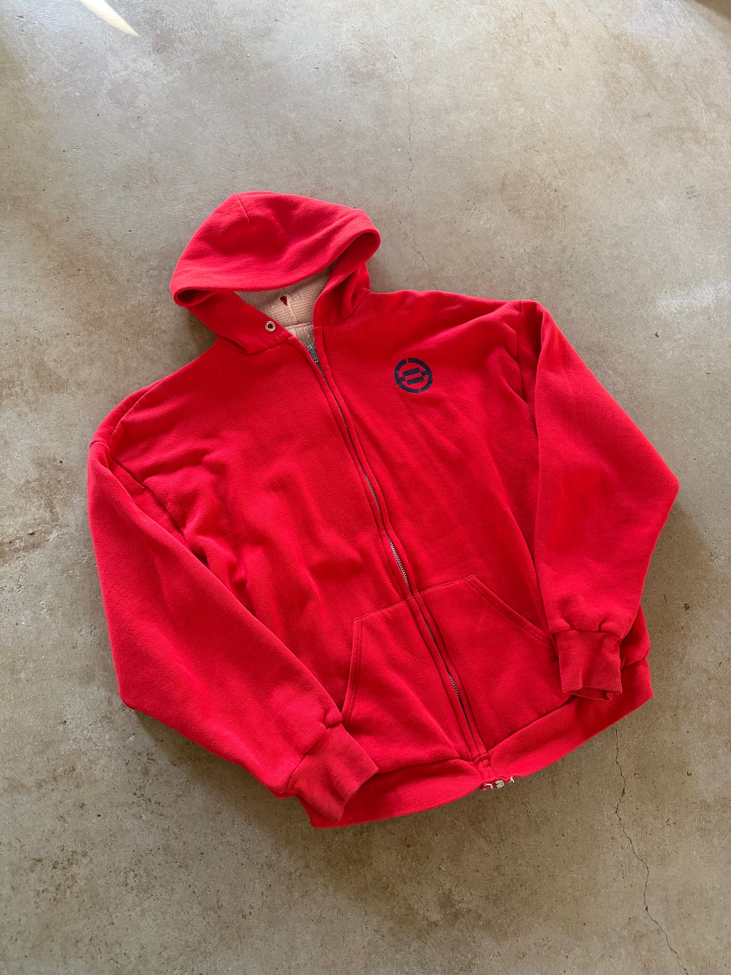 VTG Red Sportswear Zip Up Hoodie Sz M/L