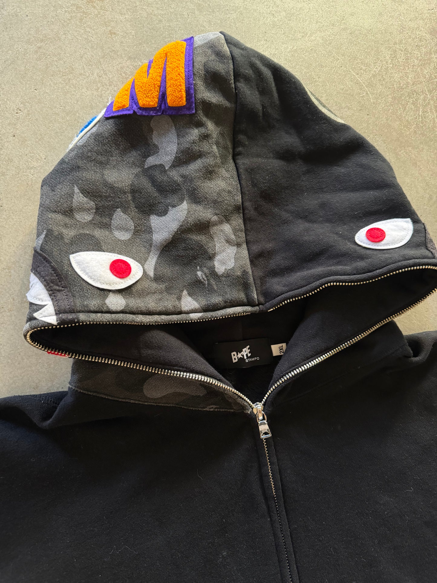 Bape x Stampd Bondage Shark Hoodie Sz L
