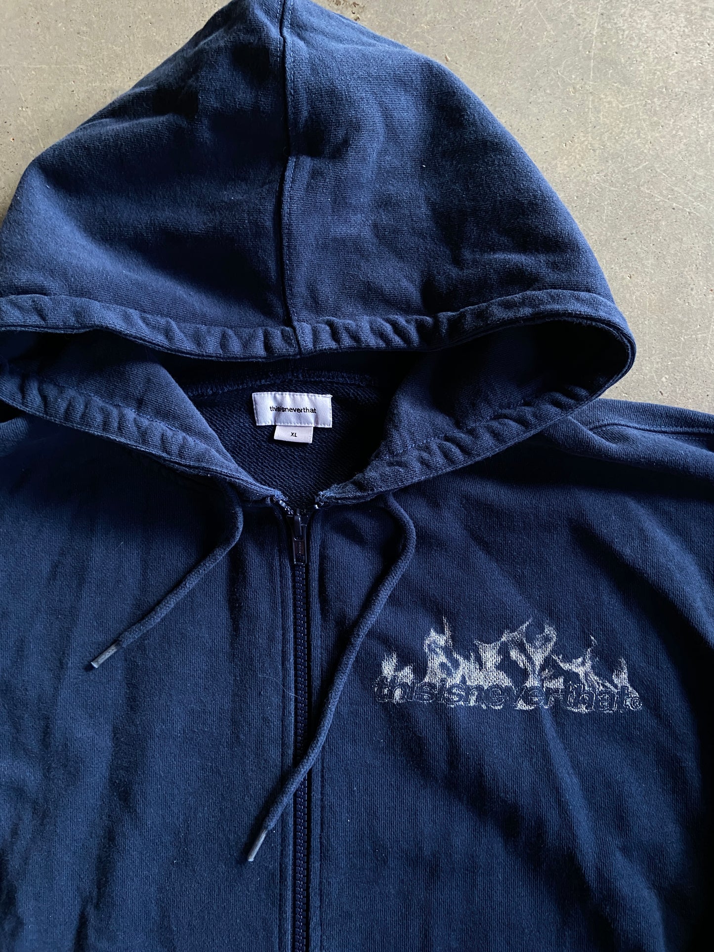 thisisneverthat Zip Up Smoke Hoodie Sz XL