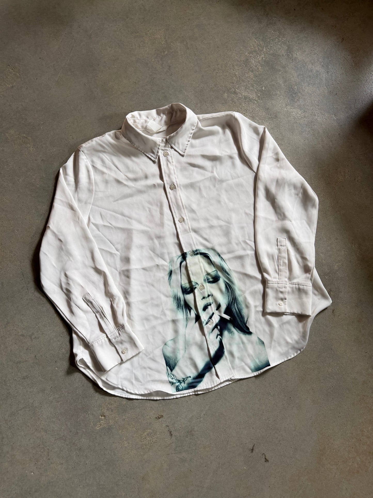 Stephanie Smoking Button Up Shirt Sz L