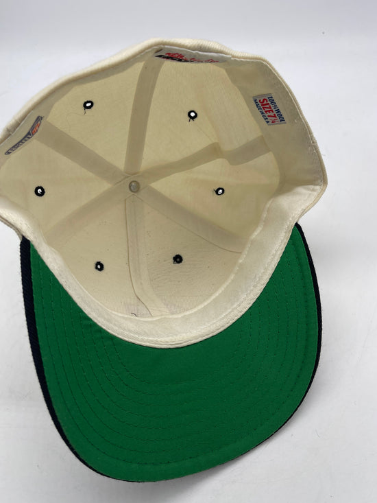 Load image into Gallery viewer, VTG 90s Atlanta Falcons Cream Fitted Hat Sz 7 1/4
