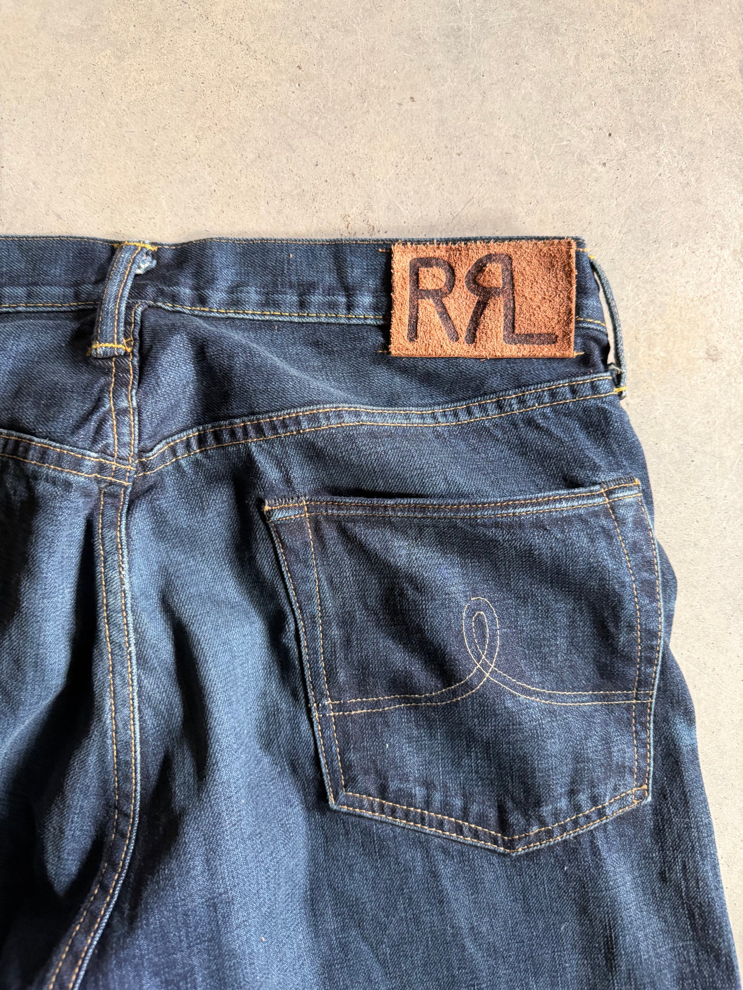 RRL Straight Leg Japanese Denim Jeans Sz 34x32