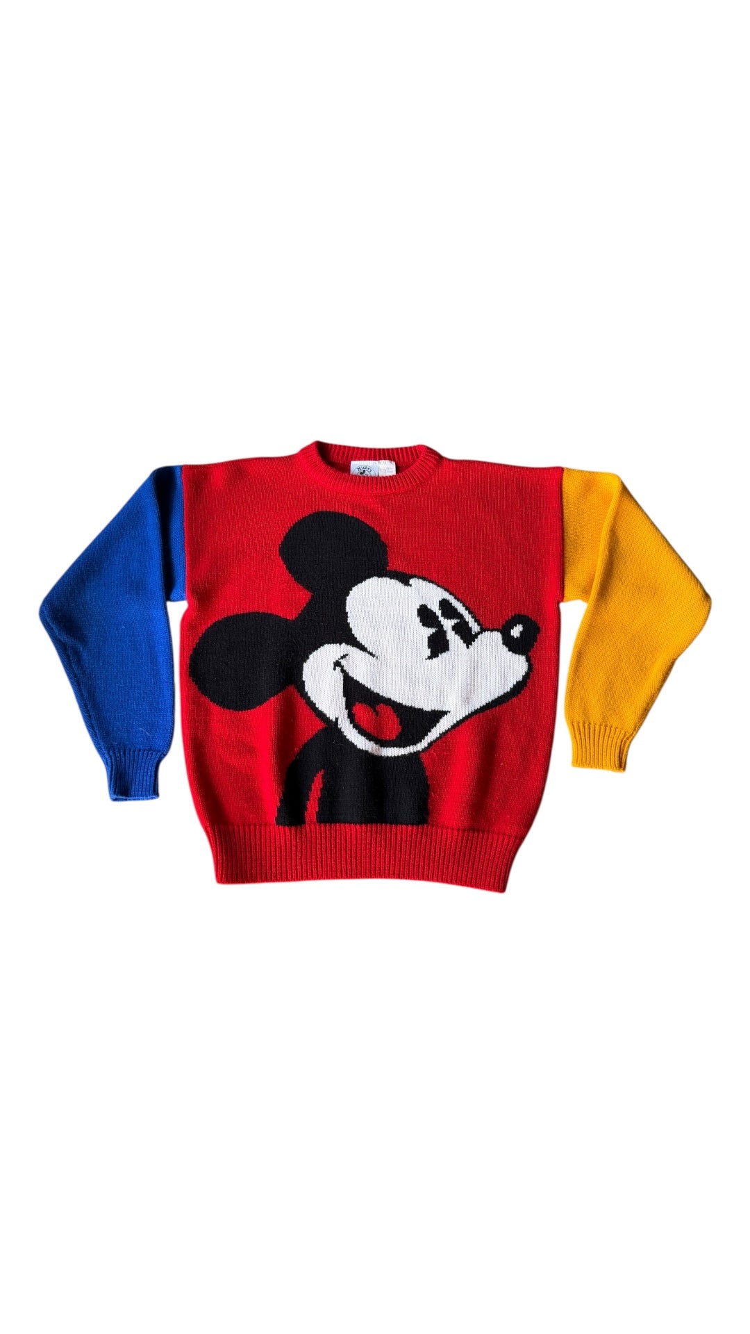 VTG Knitted Mickey Mouse Sweater Sz Small