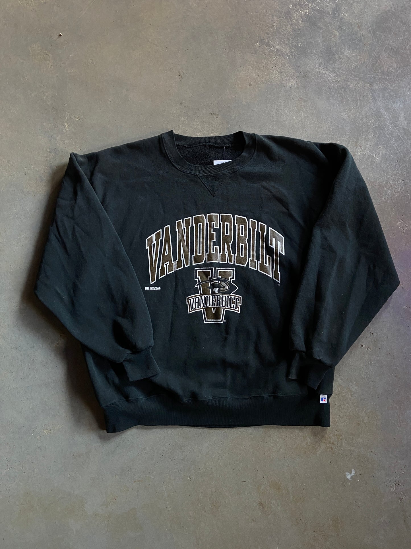 VTG Russell Vanderbilt Graphic Crewneck Sweater Sz XXL