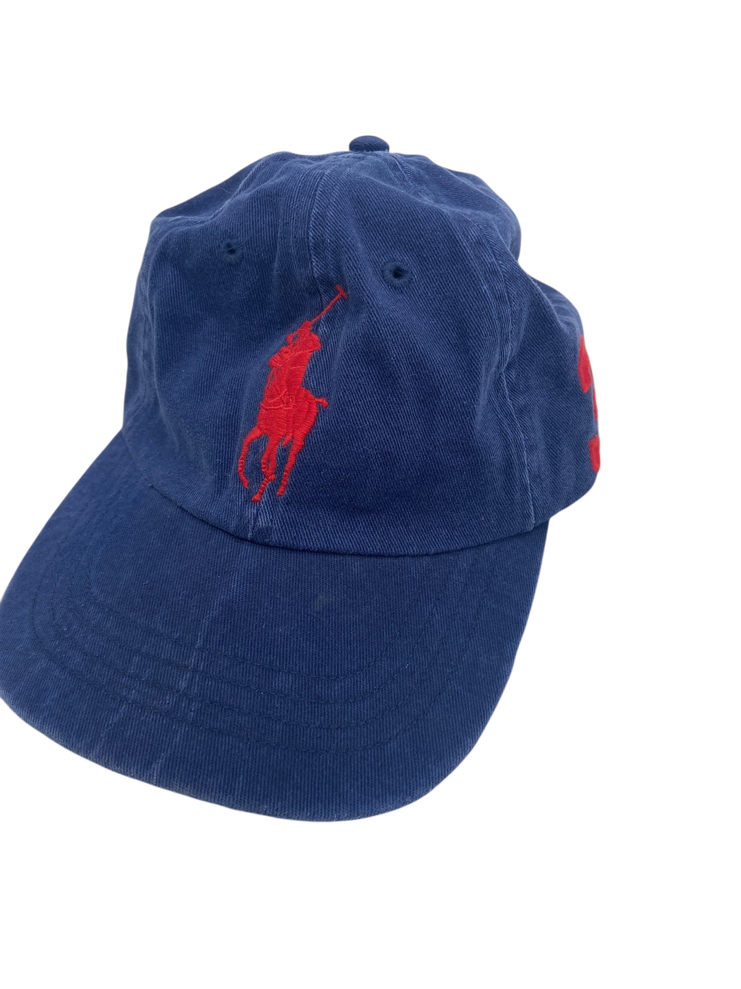 Y2K Ralph Lauren Navy Red Polo Strapback Cap