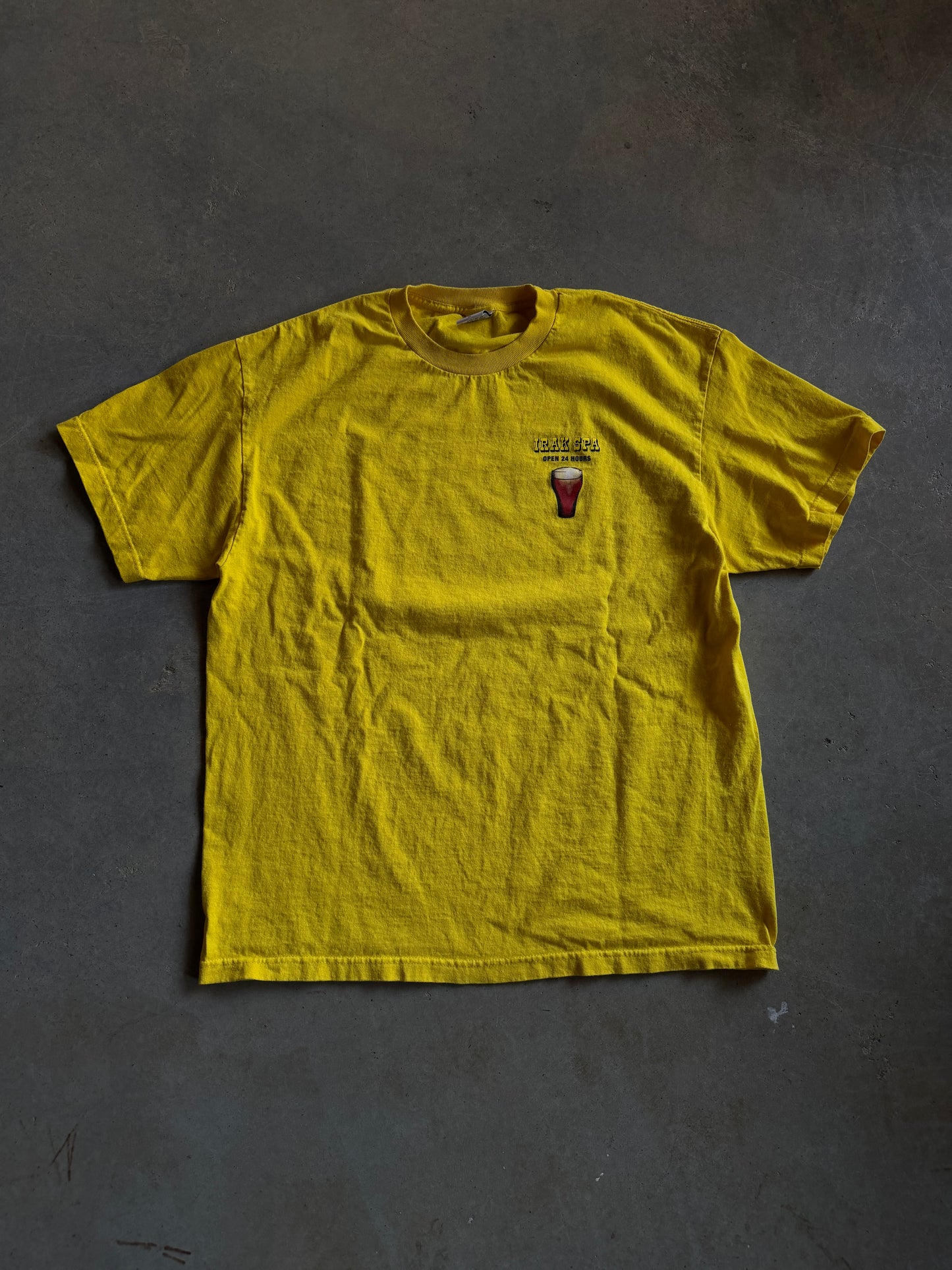 Irak Spa Yellow Tee Sz XL