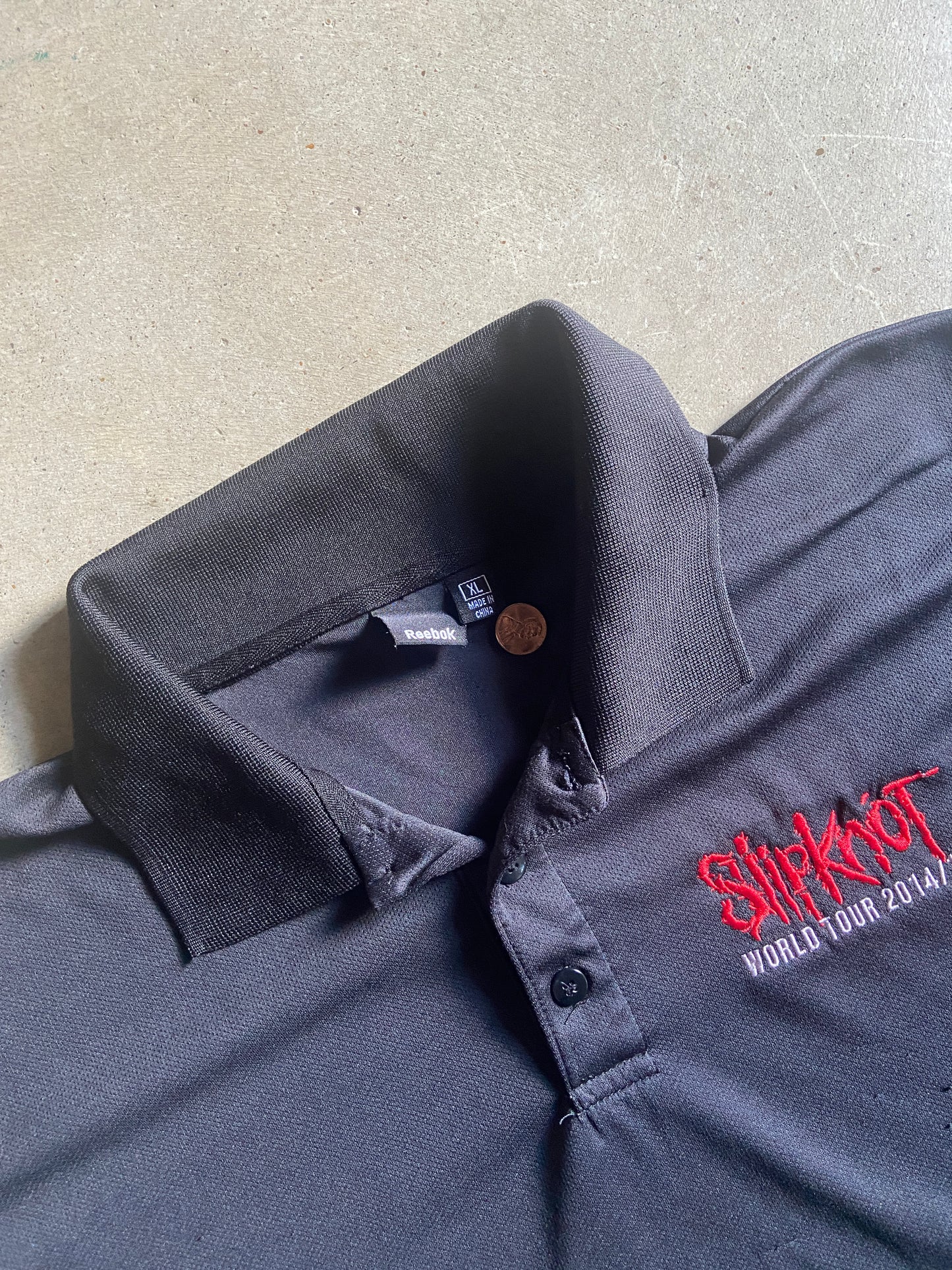 2014 Slipknot World Tour Reebok Polo Shirt Sz XL