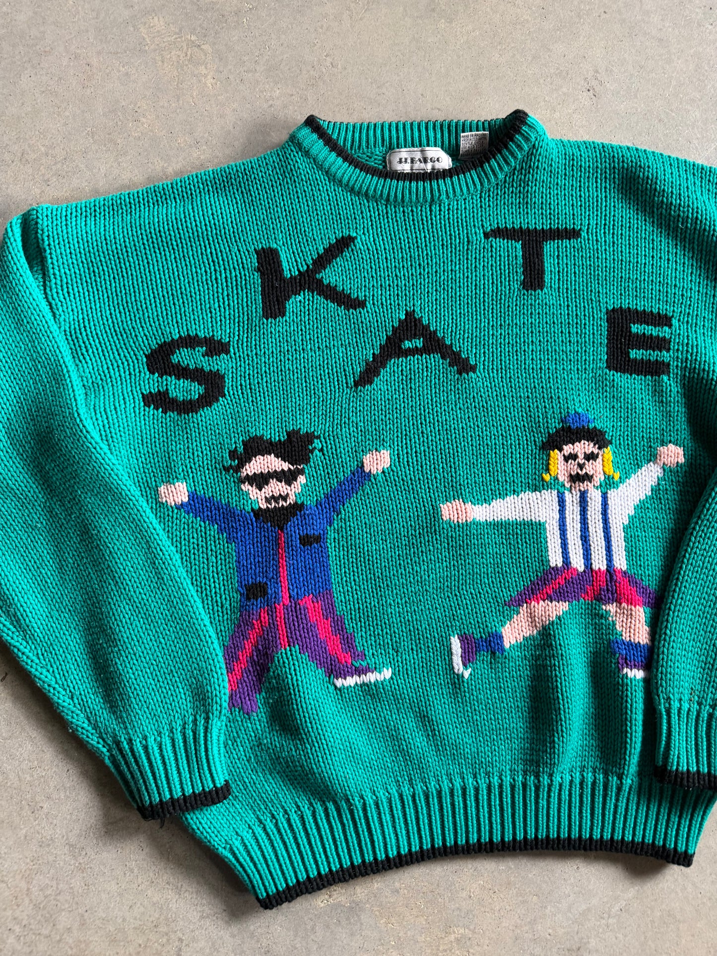 VTG "Skate" Knit Sweater Sz L