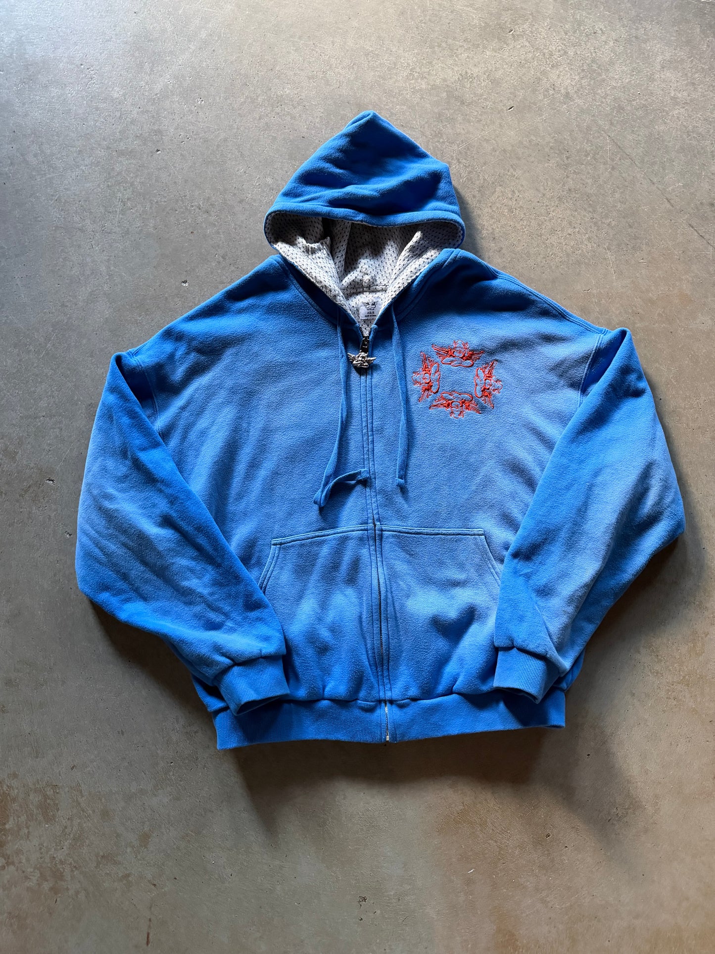 Boys Lie Zip Up Blue Hoodie Sz XS/S