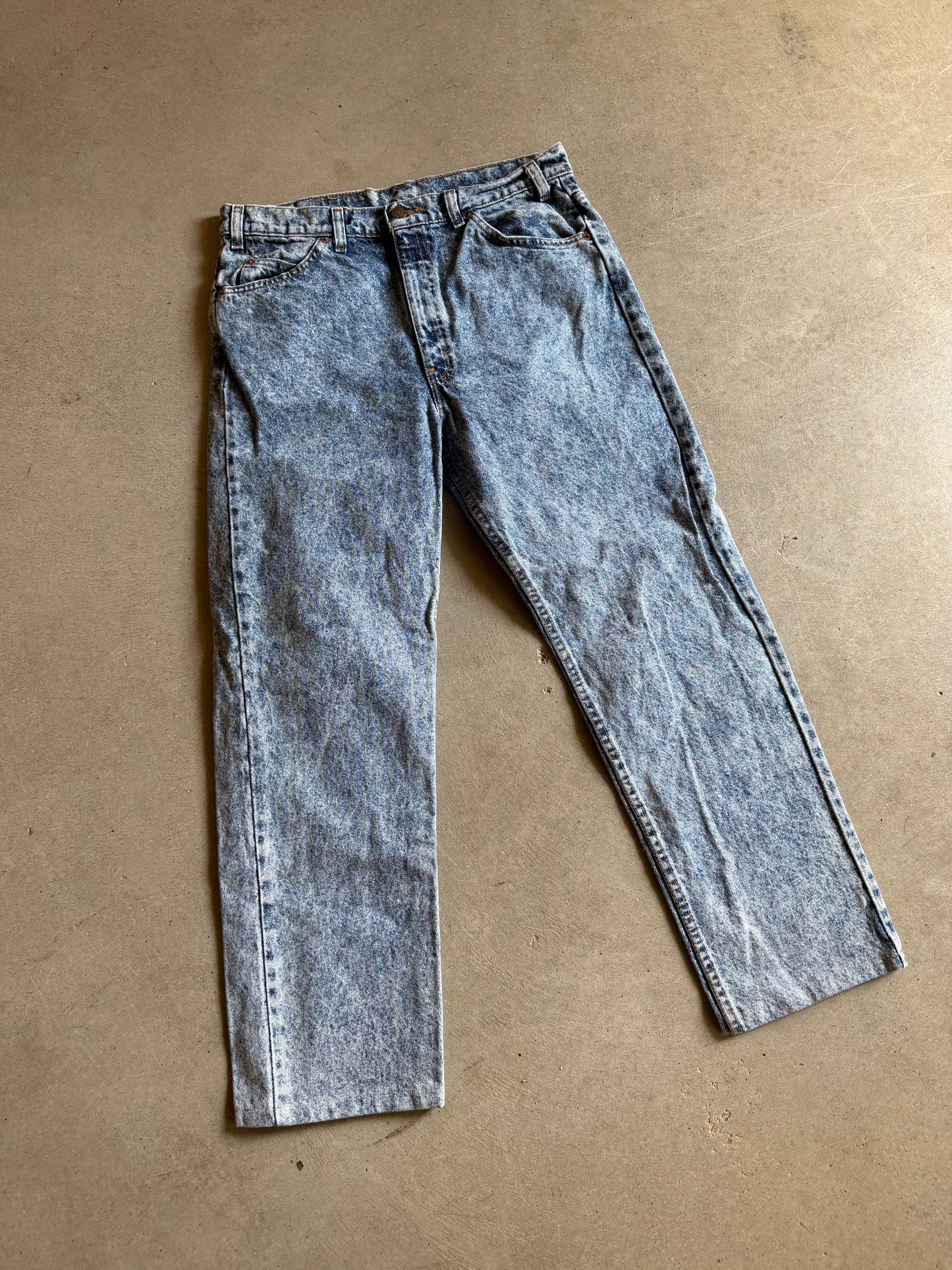 VTG Levis Orange Tab Acidwash Jeans Sz 34x28