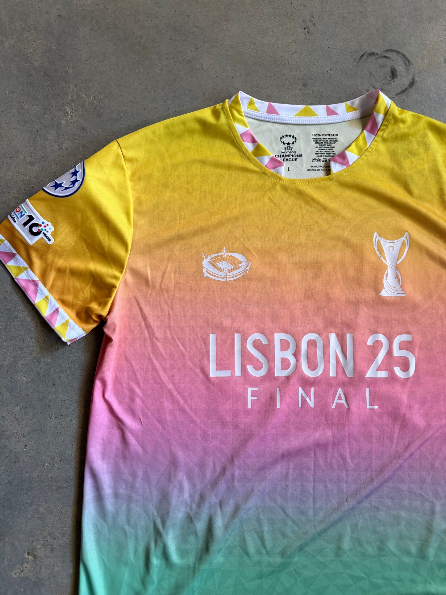 Lisbon 25 Final Women's Champion League Jersey Sz L