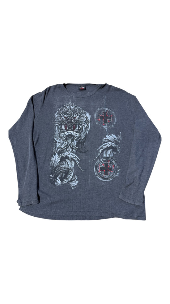 VTG MMA Elite Graphic Thermal Shirt Sz XL