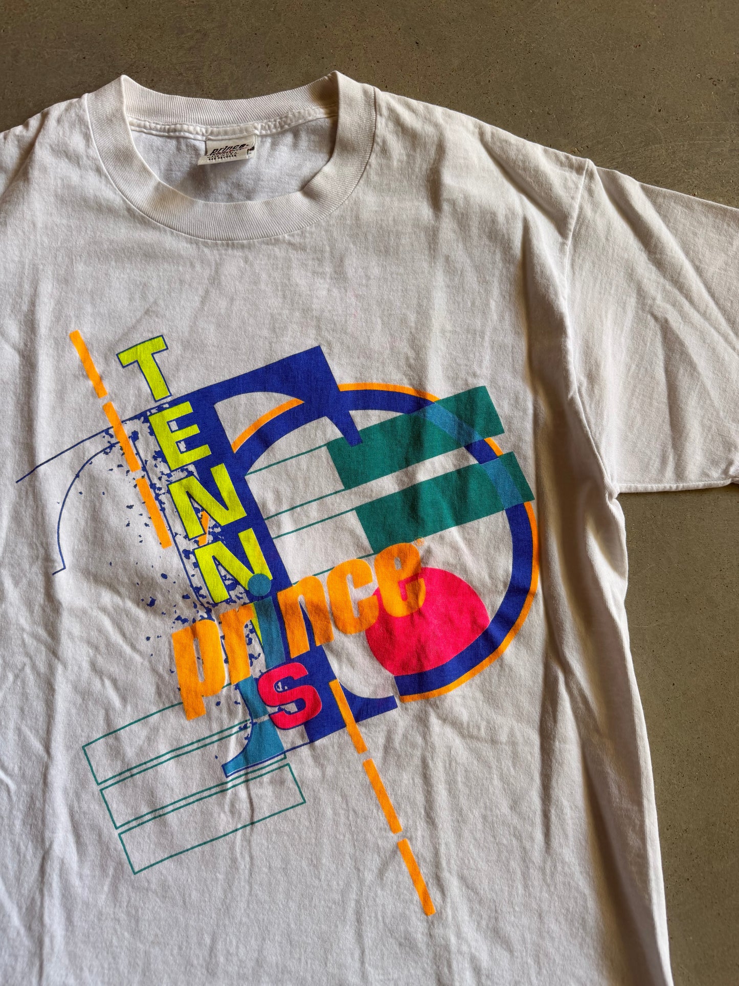 VTG Prince Tennis Multicolor Tee Sz M/L