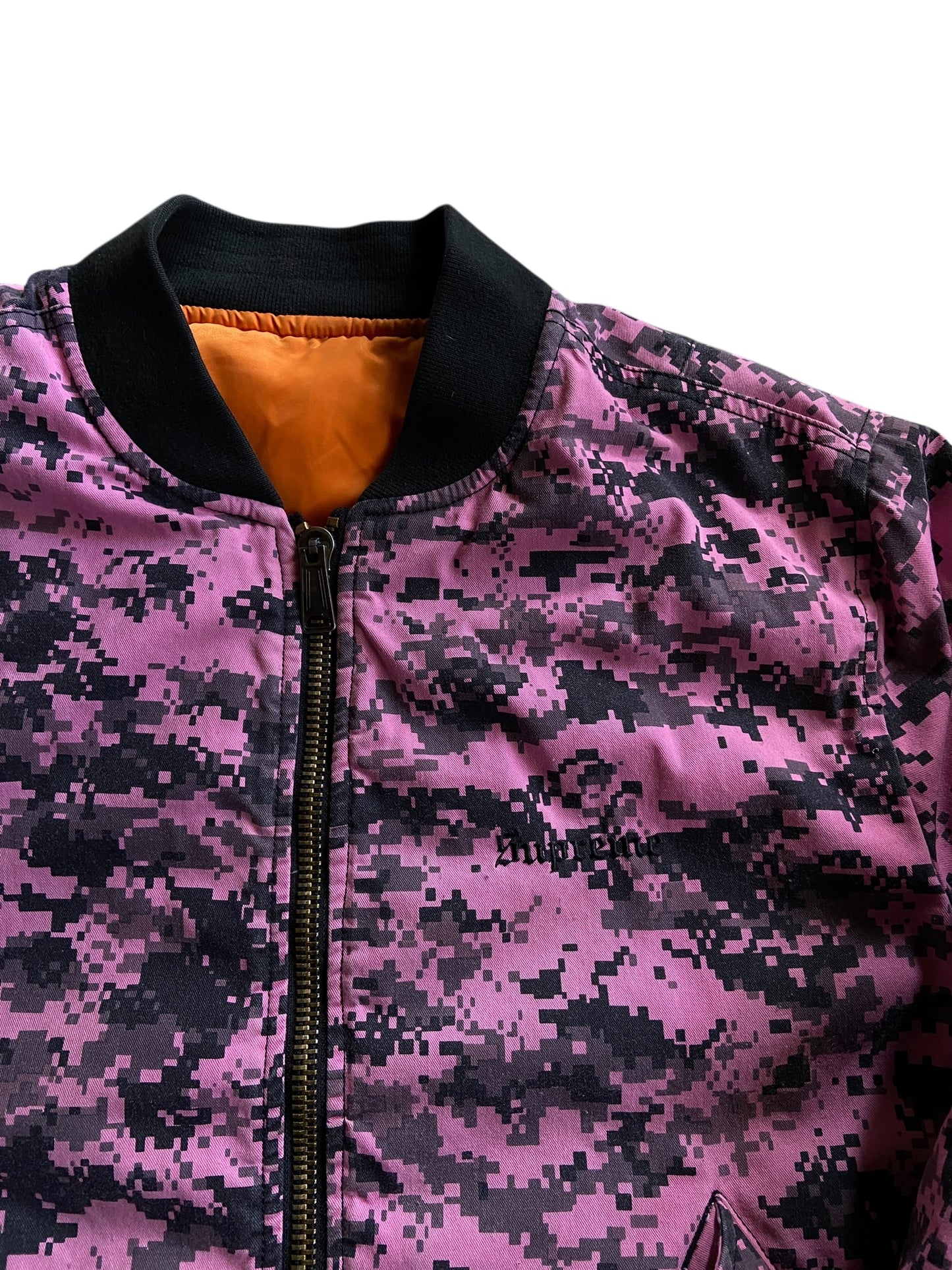 Supreme FW17  Pink Digi Camo  MA-1 Bomber Jacket Sz L